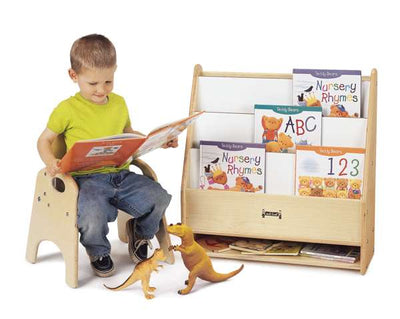 Mini preschool library with whiteboard back panel