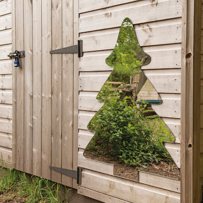 Fir-tree mirror for indoor or outdoor use