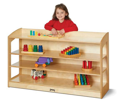 Storage unit with adjustable shelves