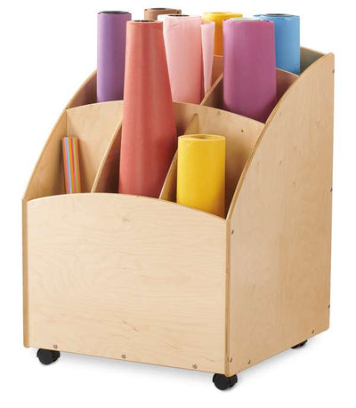 Practical paper roll holder for art projects