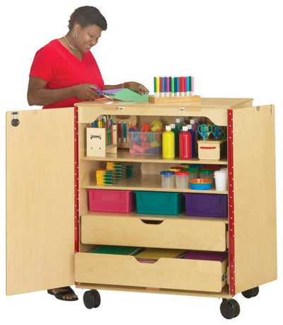 Lockable cabinet for art and science supplies