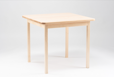 Classic square wooden table for daycares and nurseries