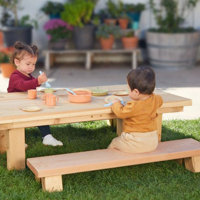Outdoor picnic table for dolls