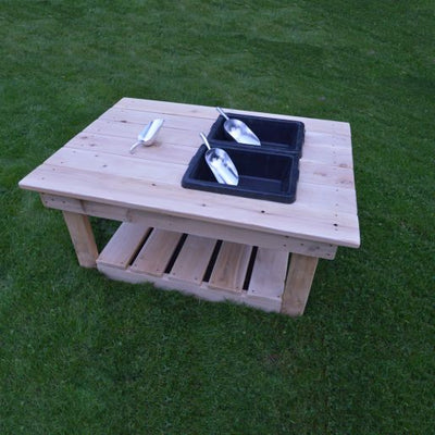 Multi-purpose outdoor table with sinks