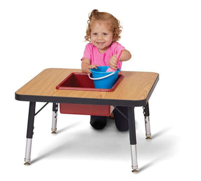 Adjustable sensory table for infants