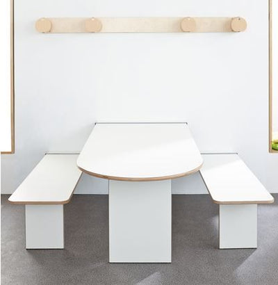 Retractable table with or without bench
